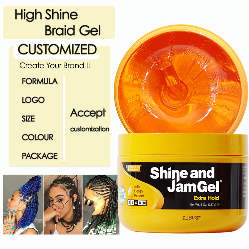 Private Label All Day Lock Extra Hold 4c Hair Styling Twist Loc Edge Braid Hair Gel Vendor Shine And Jam Gel