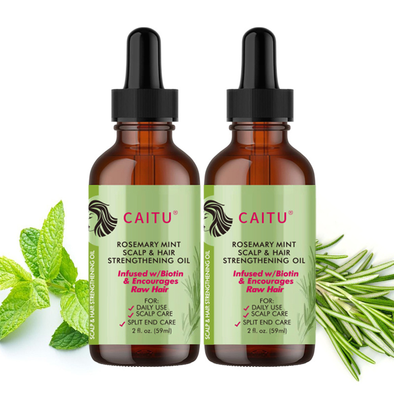 Private Label Rosemary Mint Blend Scalp Hair Strengthening Nourish Hair Sooth Dry Scalp Rosemary Mint Hair Growth Care Oil