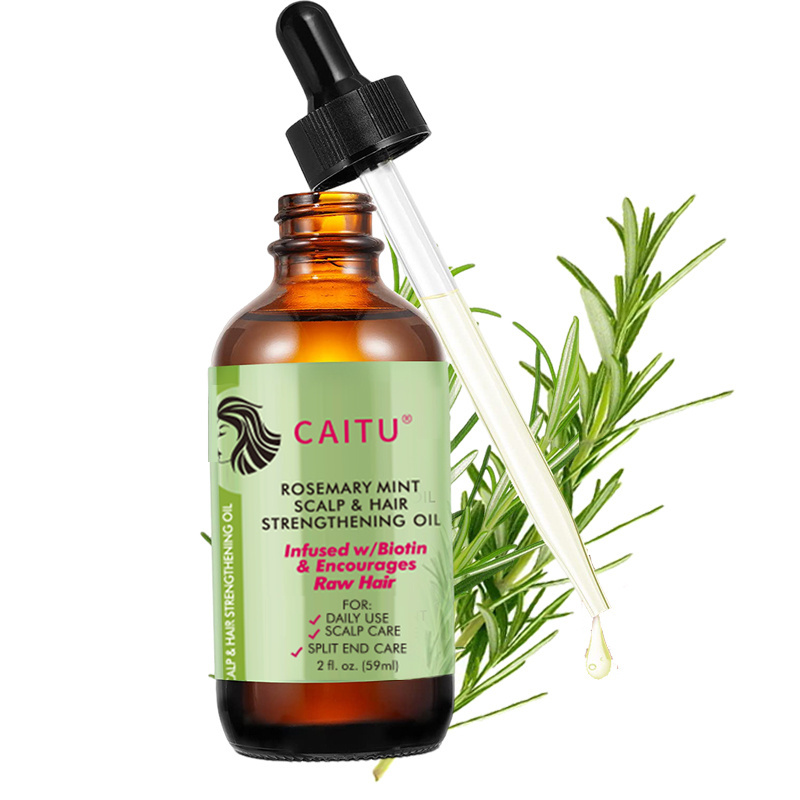 Private Label Rosemary Mint Blend Scalp Hair Strengthening Nourish Hair Sooth Dry Scalp Rosemary Mint Hair Growth Care Oil