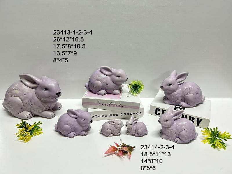 2023 EASTER CERAMIC NEW DESIGN RABBIT DECORATION ceramic decoration Easter decoration