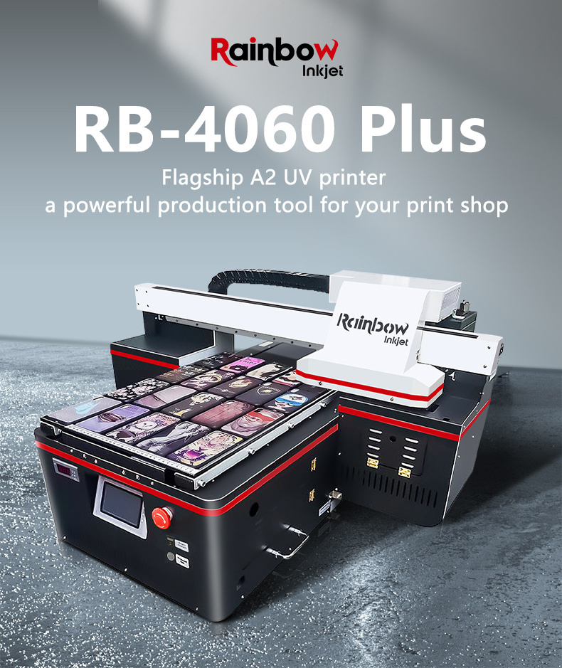 Rainbow direct jet printer RB-4060 Plus a2 flatbed uv printing machine for plastic cup