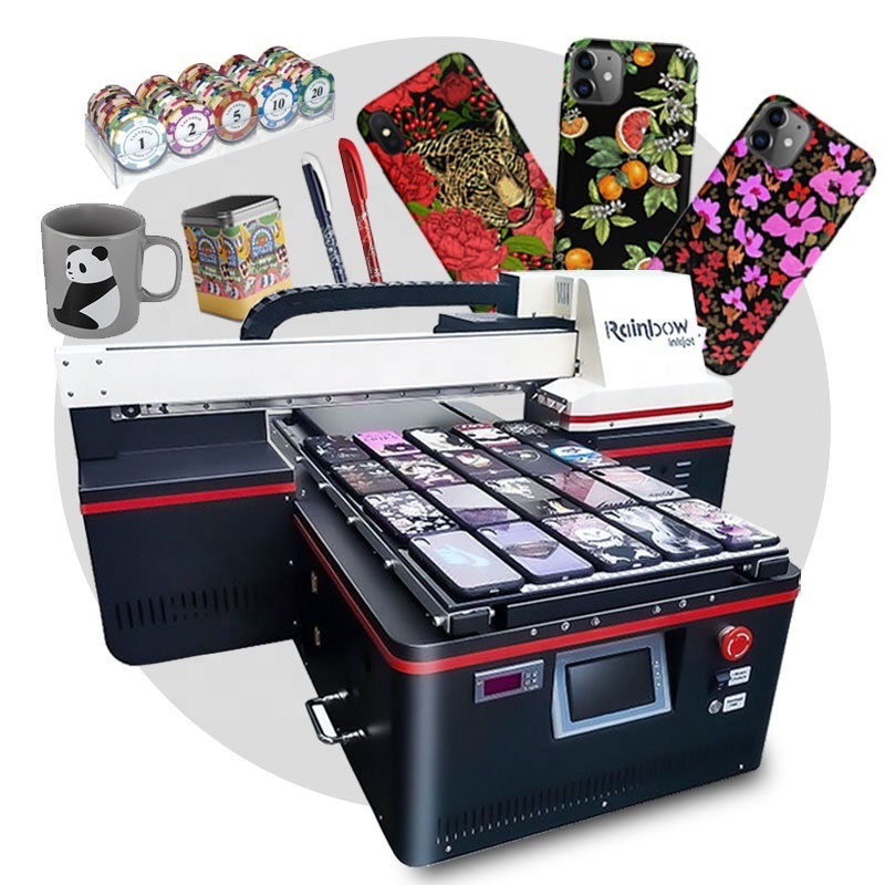 flat bed 4060 uv phone case printer glass ceramic uv varnish machine printer a2 pvc card logo acrylic print machine