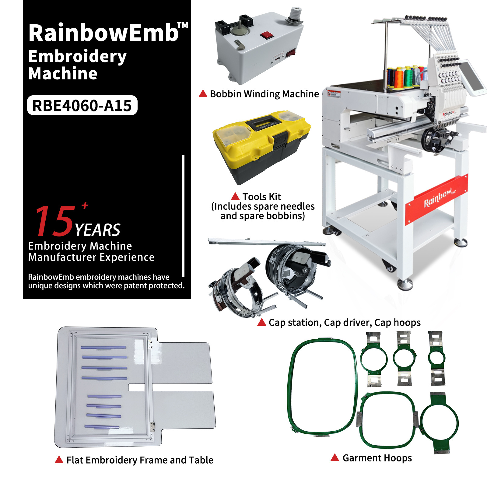 Rainbow Industrial Chainstitch Chenille Embroidery Machine Computerized