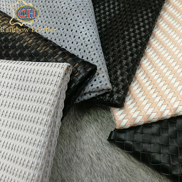 China Supplier High Quality Genuine Skin Knitted Braided weave leather knitted leather genuine leather