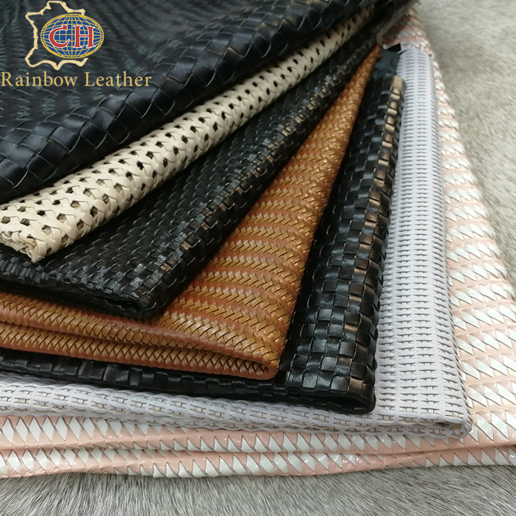 China Supplier High Quality Genuine Skin Knitted Braided weave leather knitted leather genuine leather