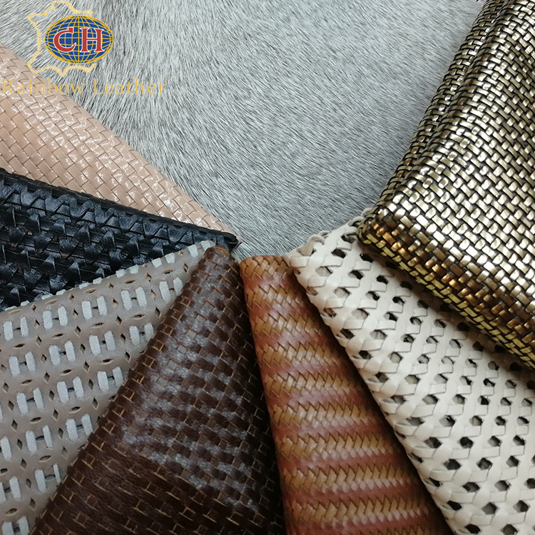 China Supplier High Quality Genuine Skin Knitted Braided weave leather knitted leather genuine leather