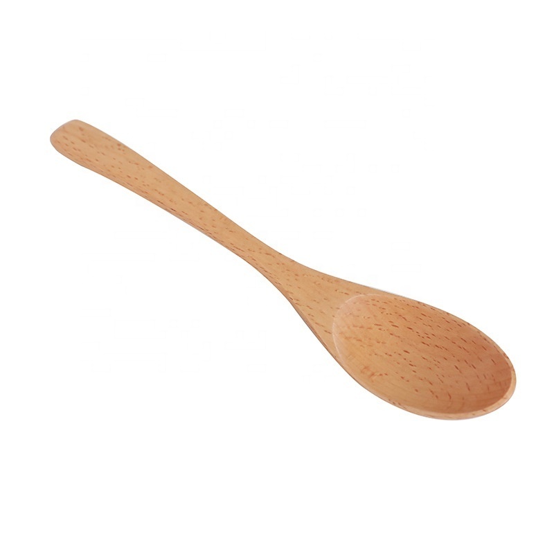 various size eco friendly degradable beech wood serving spoons mini spoon nature wooden spoon for coffee, tea