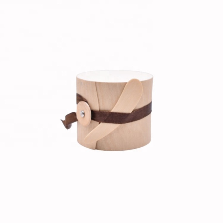 Eco Friendly Packaging New Design Wood Cylinder Box, 50g Bamboo Jar Custom Round Wooden Box