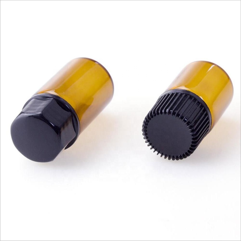 empty essential oil glass vials 1ml 2ml 3ml mini brown glass perfume sample bottles with inner plug, screw cap