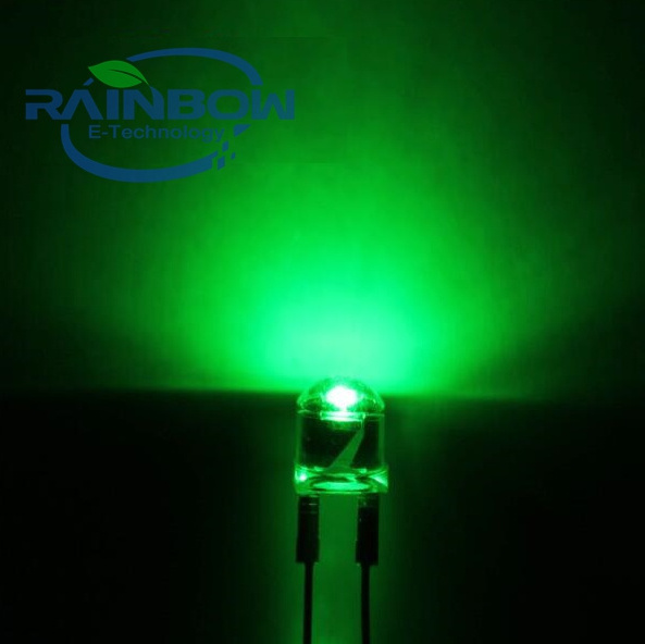 Hot offer 8mm 0.5W Straw Hat Green LED High Power Light Urtal Bright Led Lamp Light Bulb 8MM Emitting Diodes