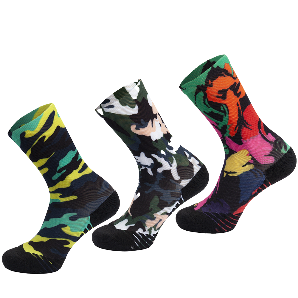 Custom OEM grip Thick Compression athletic socks customized high quality trail running sports socks for unisex