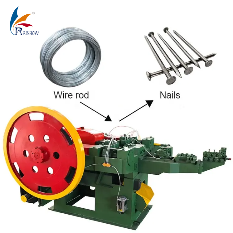 Low noise high speed wood concrete nails production line  automatic nail maker wire nail making machine