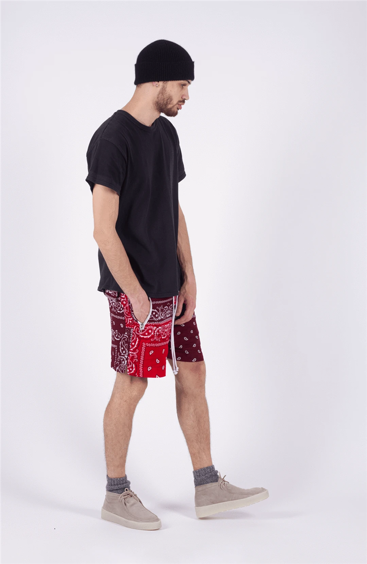 Vintage Running Bandana Shorts Men