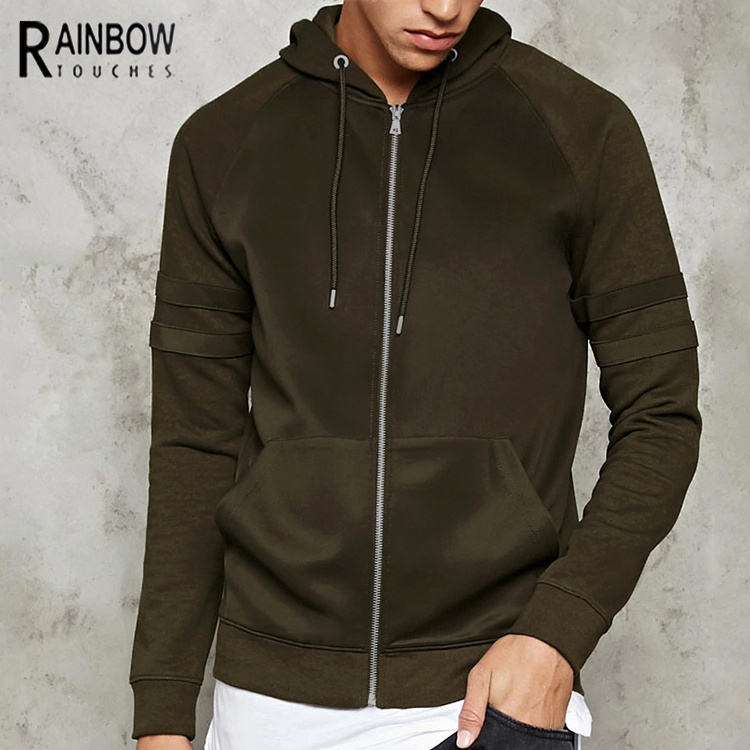 New Design Men Zip Up Sweatshirt Hoodies With Kangaroo Pocket