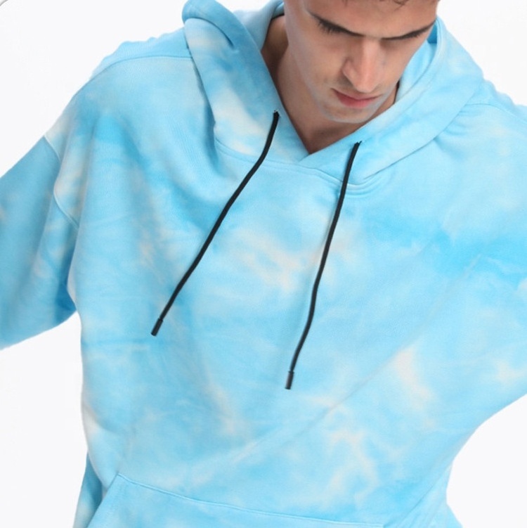 Wholesale High Quality Men Streetwear Printed Tie Dye Cotton Hoodies with Custom Colors