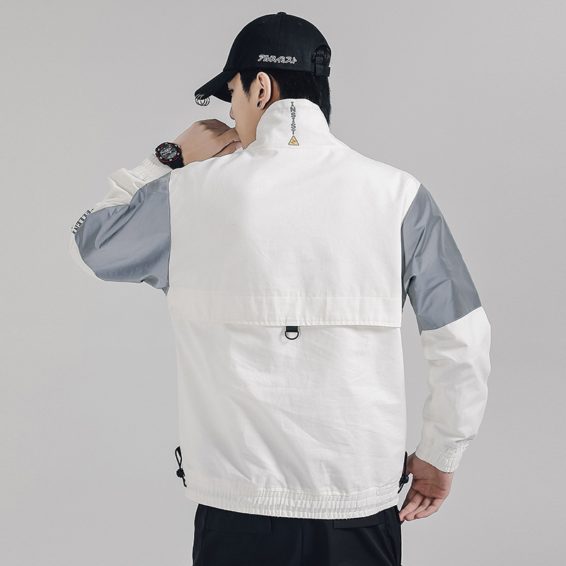 Pullover Half Zip Reflective Windbreaker Jacket Men