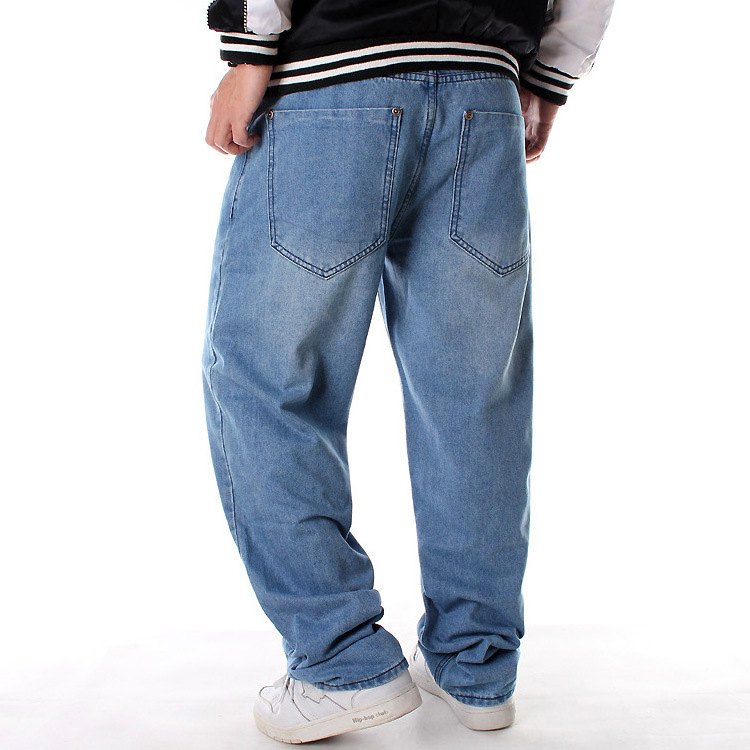 Streetwear Skateboard Hip Hop Straight Leg Stacked Plus Size Men's Baggy Jeans