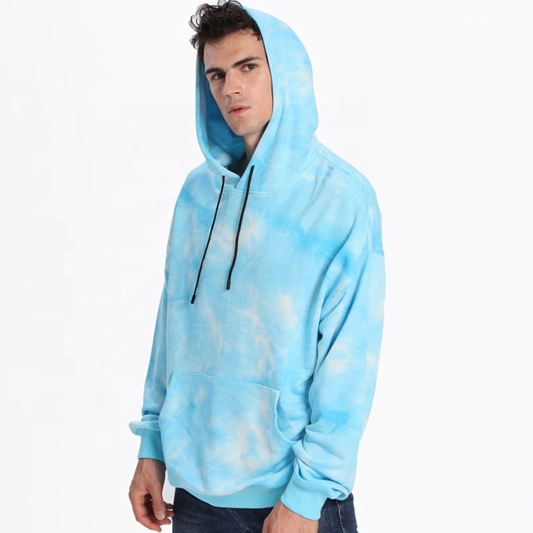 Wholesale High Quality Men Streetwear Printed Tie Dye Cotton Hoodies with Custom Colors