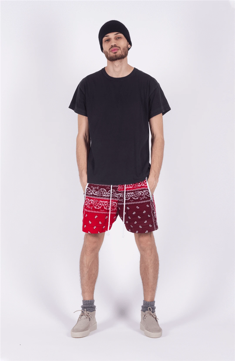 Vintage Running Bandana Shorts Men