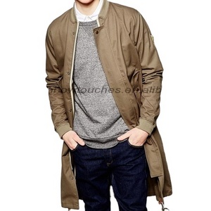 OEM Twill Fabric Longline Parka Bomber Jacket Men