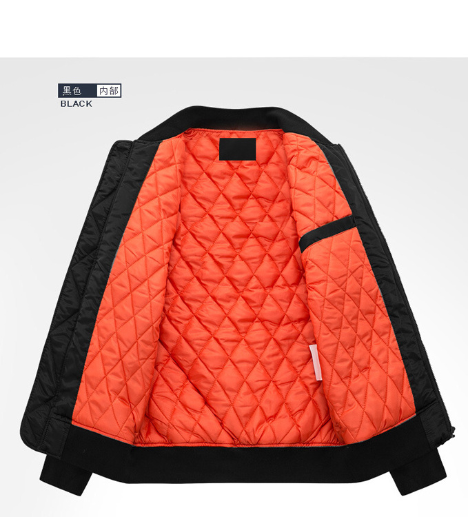 Winter Mens Zip Up Quilted Padded Bomber Jackets Wholesale