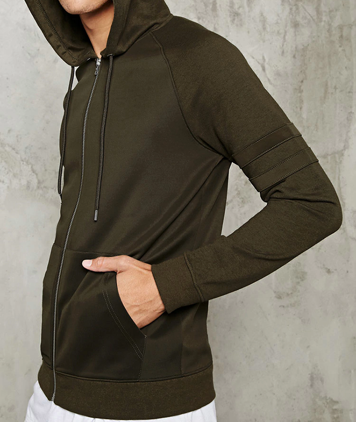 New Design Men Zip Up Sweatshirt Hoodies With Kangaroo Pocket