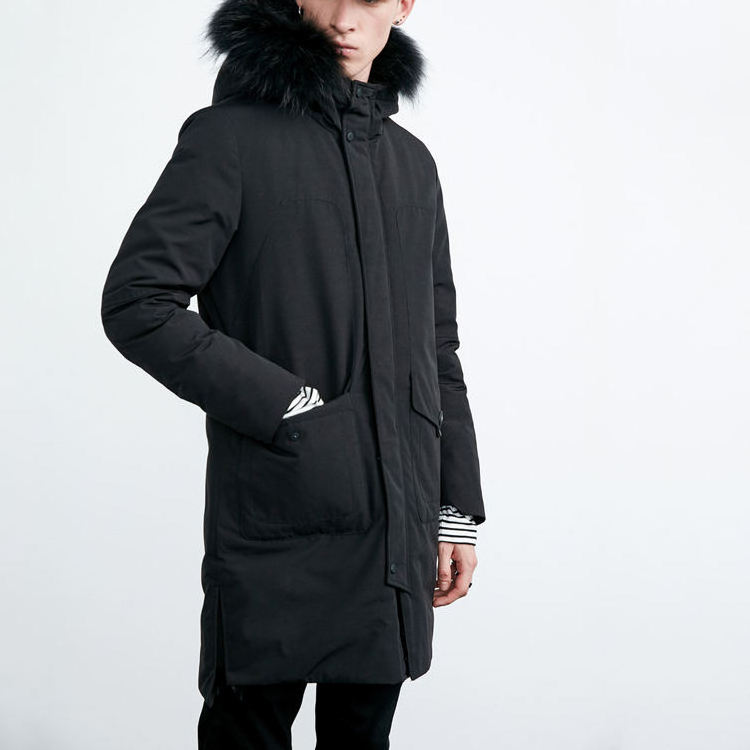 OEM Service Bulk Blank Long Coat Male Coat Fake Fur Coat