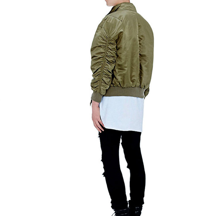 Bulk Wholesale Jacket Men Plain Satin Bomber Jacket