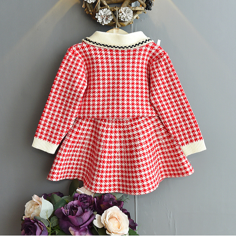 rts Velvet core yarn fashion baby autumn skirt western cute girl spring two-piece suit