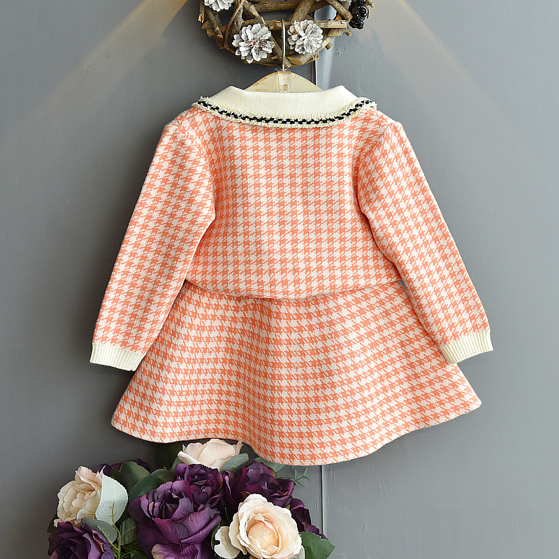 rts Velvet core yarn fashion baby autumn skirt western cute girl spring two-piece suit