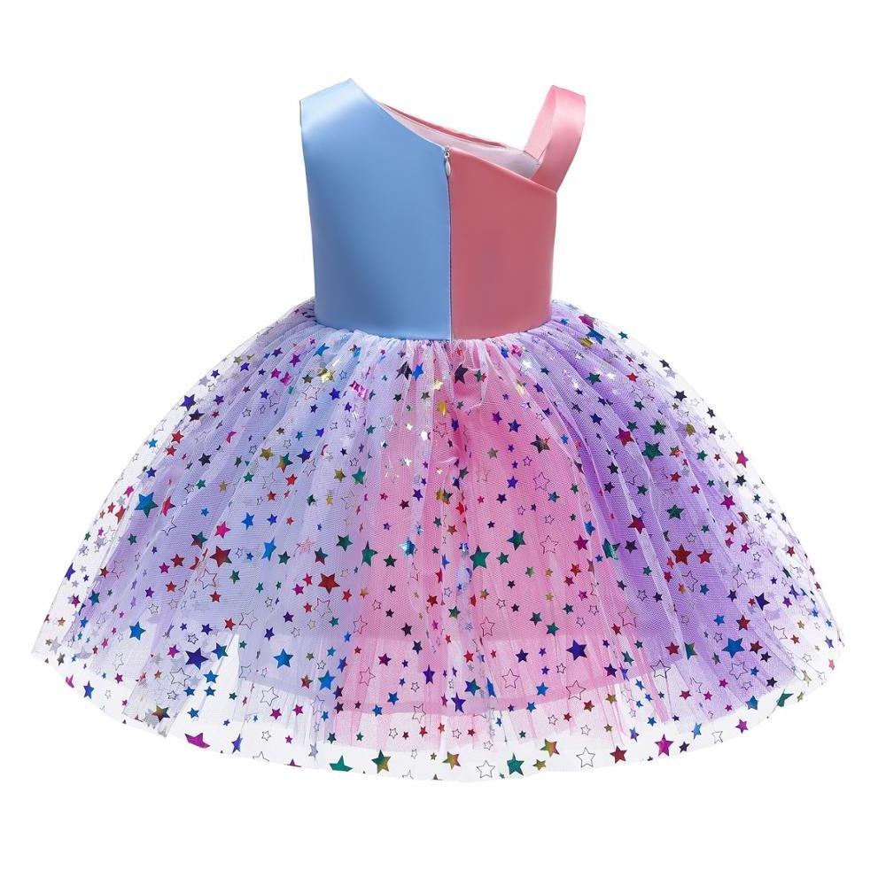 China fashion wholesale wedding princess fancy birthday party flower little kids children rainbow tulle tutu dress for girls