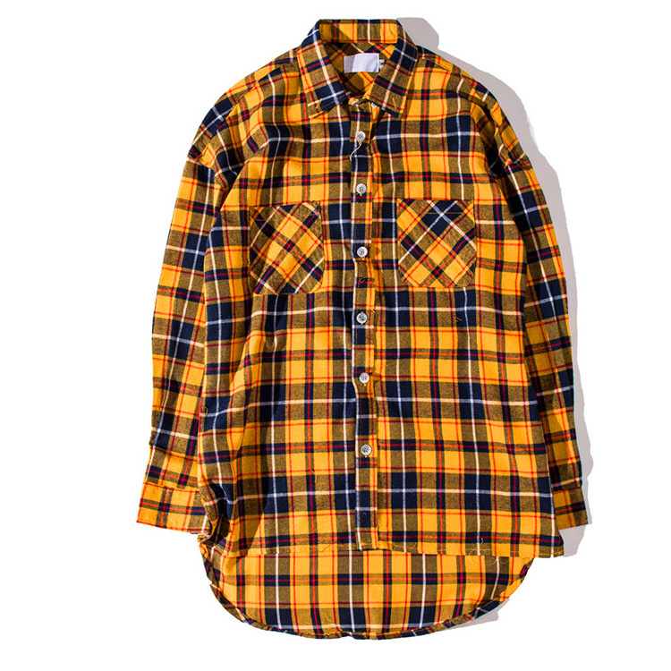 Wholesale Cotton Checked Flannel Shirts Men