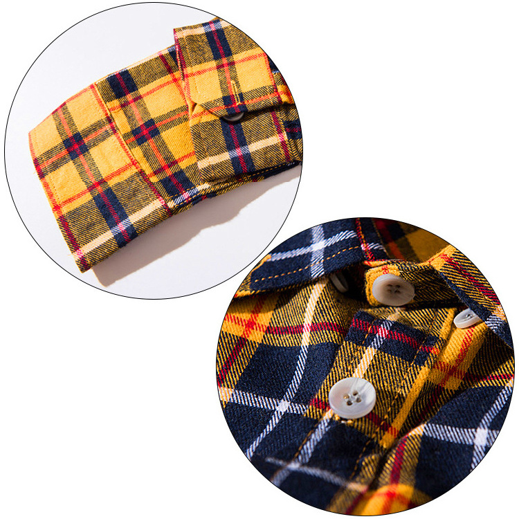 Wholesale Cotton Checked Flannel Shirts Men