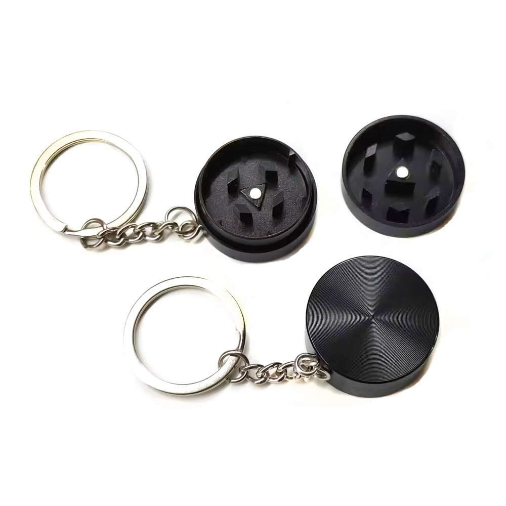 Rainchain Tech 2024 New Hot Sell Custom 30MM Mini 2-Piece Metal Herb and Spice Novelty Keychain Grinder