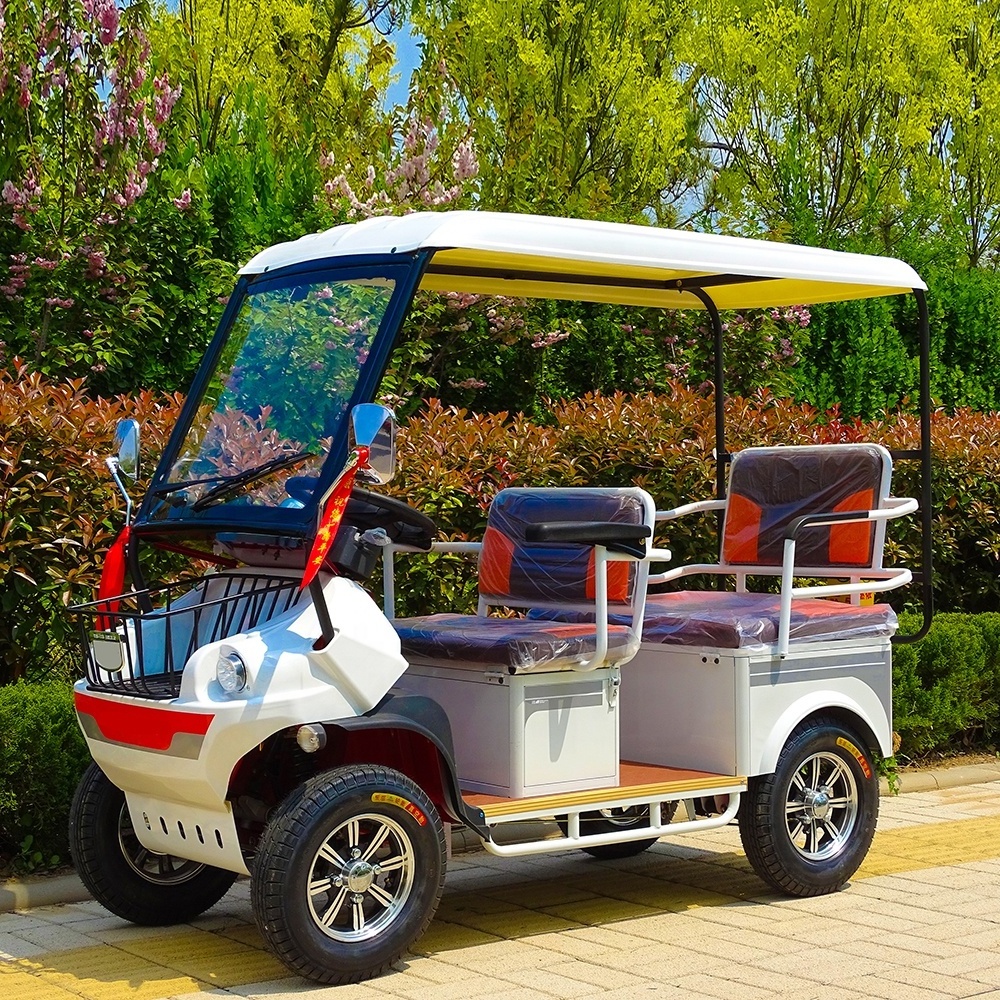 Cheap 4 Passenger Electric Golf Cart Mini Tour Bus Tourist Shuttle Sightseeing Car Golf Buggy