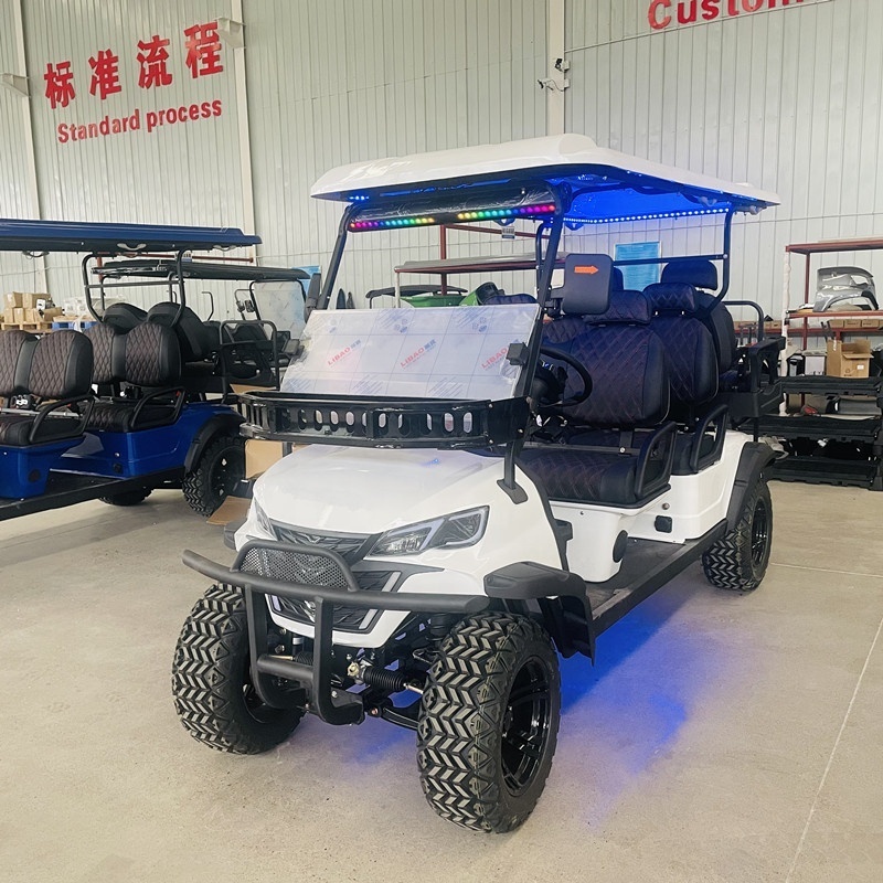 china Manufacturer 4 wheel 6 Seater 48V 72V Golf Cart With Gas Or Electric Power Golf Cart buggy  lithium