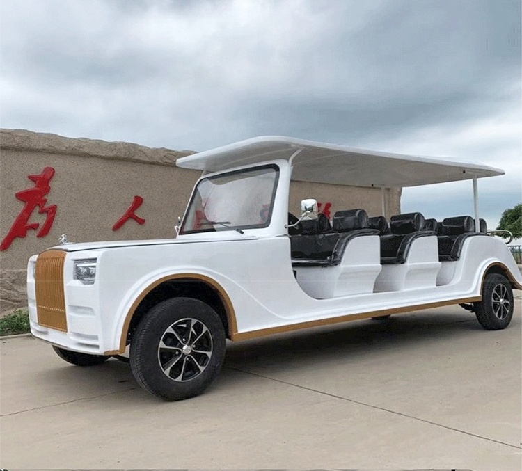 China 12 passengers Electric Vintage golf Cart Classic  car Sightseeing Car shuttle vehicle for  sale