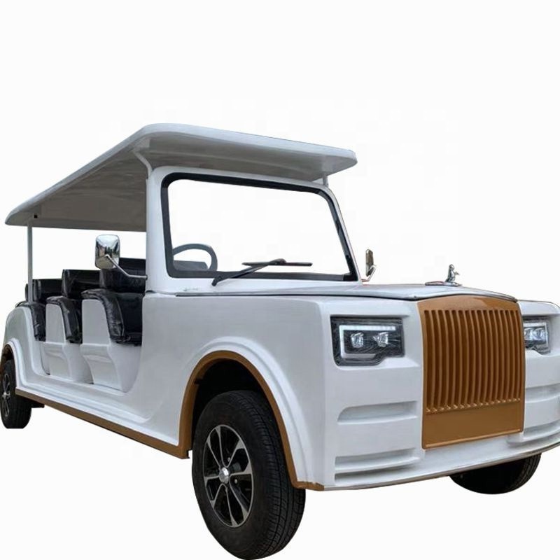 12 seats Golf cart shuttle electric car battery powered tourist sightseeing antique classic old vintage car