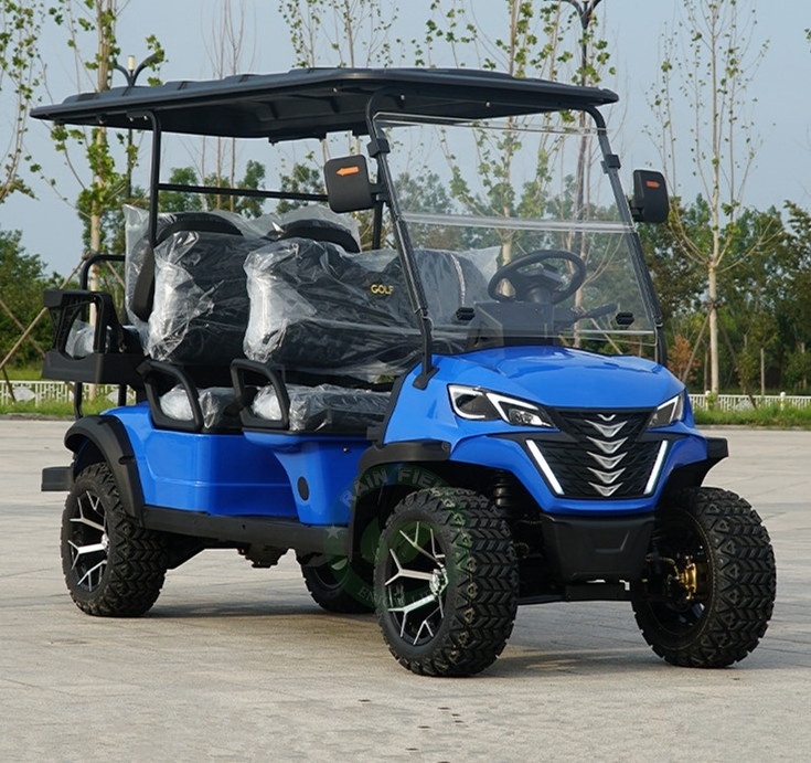 New zone2 4  6 8 Person 48v electric lifted street legal golf carts off road golf buggy electric  club car for sale