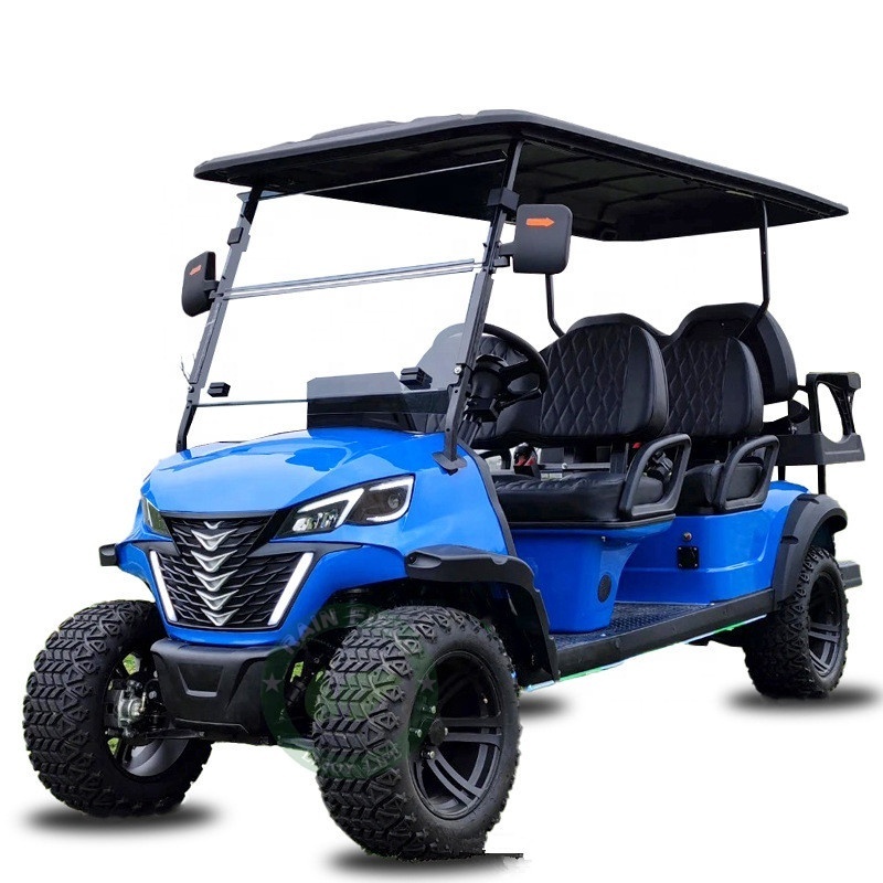 New zone2 4  6 8 Person 48v electric lifted street legal golf carts off road golf buggy electric  club car for sale