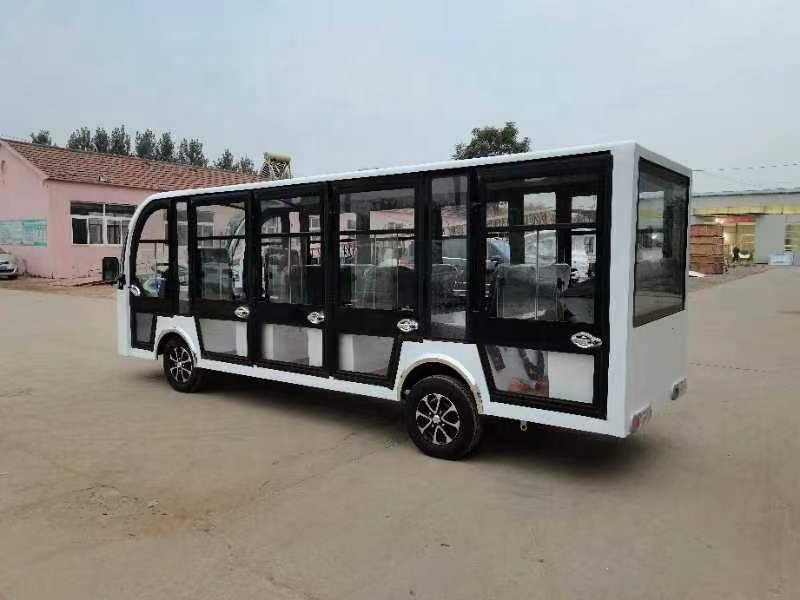 New 14 Seater Sightseeing Car Shuttle Bus Electric Garden Utility Vehicles Top golf cart  For Sale