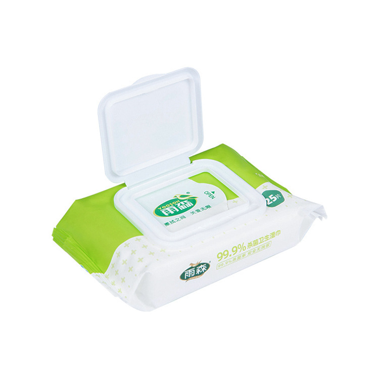 Custom logo eco friendly branded wet wipes gym antibacterial wipes flushable wet wipe