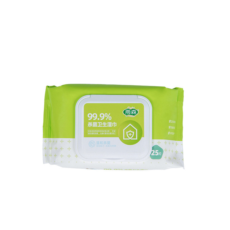 Custom logo eco friendly branded wet wipes gym antibacterial wipes flushable wet wipe