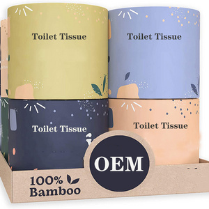 OEM Individually Wrapped Eco Friendly Toilet Roll Soft Absorbent 3 ply Bamboo Toilet Paper