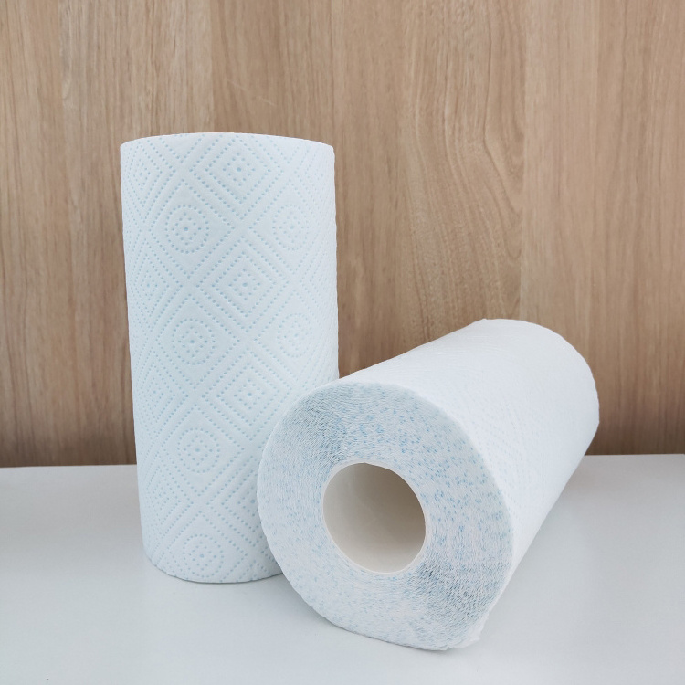 OEM printed embossed disposable kitchen towels kitchen roll paper