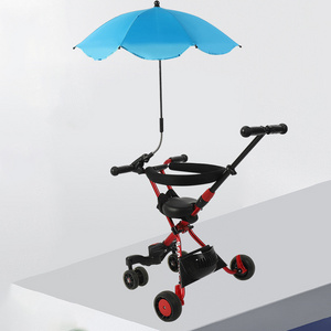 Wholesale Baby Stroller Umbrella Adjustable UV Proof And Waterproof Baby Care Umbrella With Clamp Custom Logo