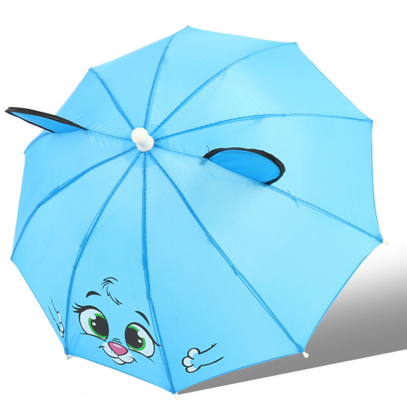 Cute Printing Kids Umbrella Dance Prop umbrella Waterproof Rain Children's Umbrella With Two Ears