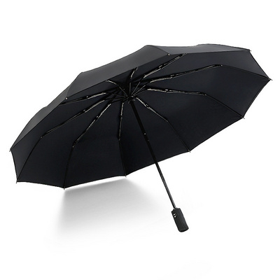 210T Pongee Double Layers Umbrella 3 Folding Fully Automatic Umbrella 10K Waterproof Windproof Umbrella