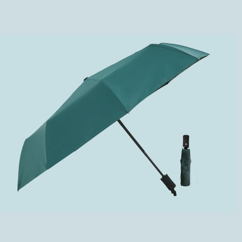 Wholesale Pongee Automatic Foldable Umbrella with Custom Logo Printing Lightweight Business Style 8K Ribs Gift Giving Promotion