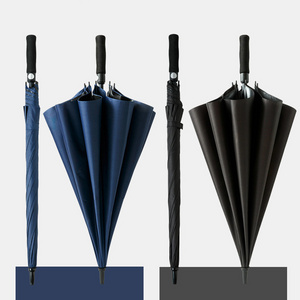 Wholesale cheap automatic open business golf big umbrella windproof waterproof man straight umbrella